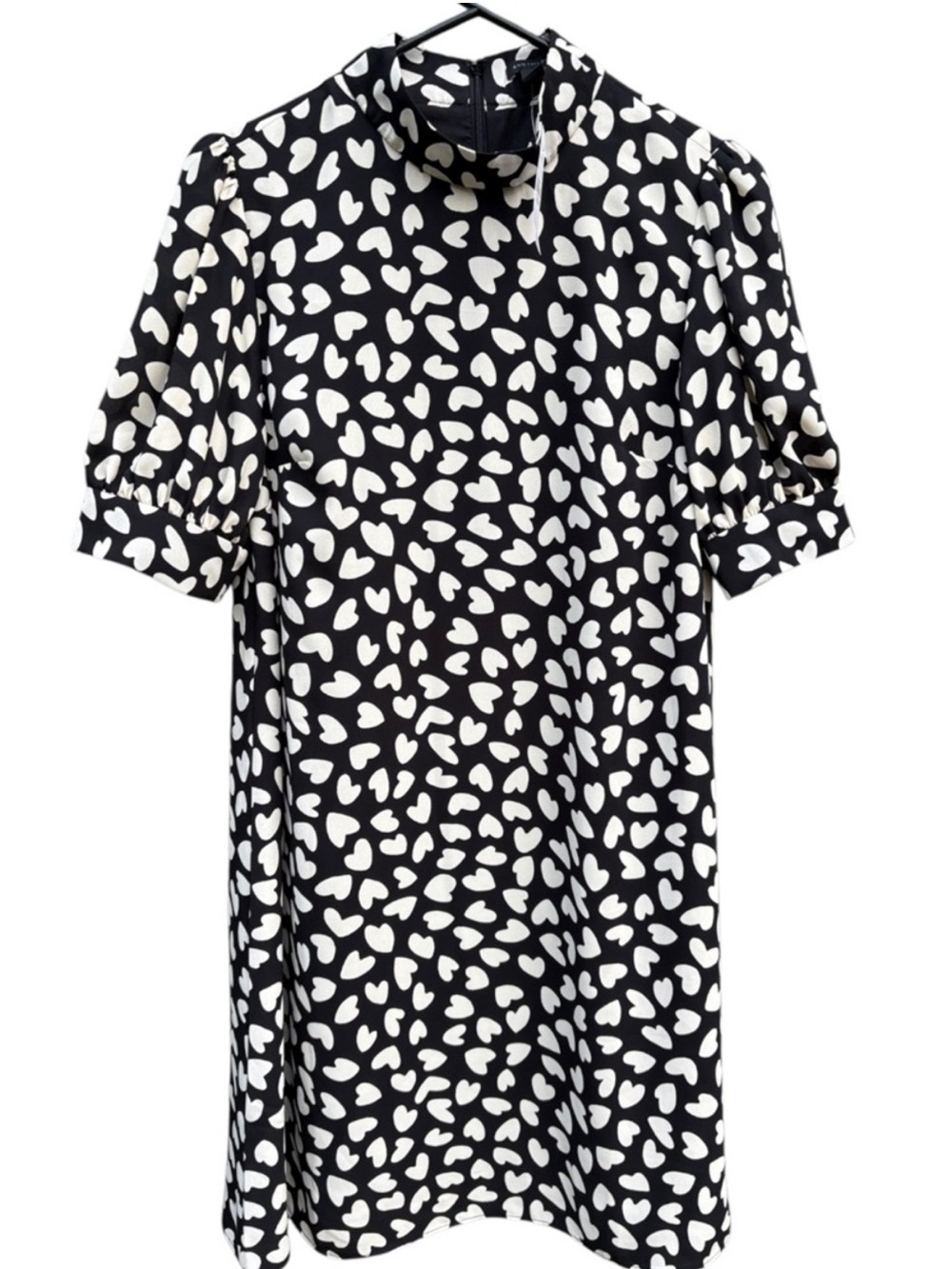 NWT Ann Taylor Heart Puff Sleeve Shift Dress Size Small